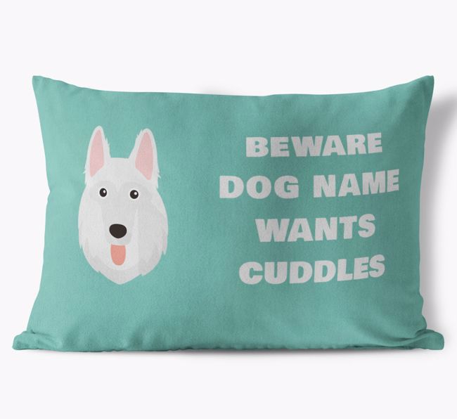 Beware of Cuddles: Personalised {breedFullName} Soft Touch Cushion